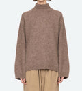 Mallory Turtleneck Sweater In Camel Multi