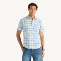 Nautica Mens Plaid Short-Sleeve Shirt