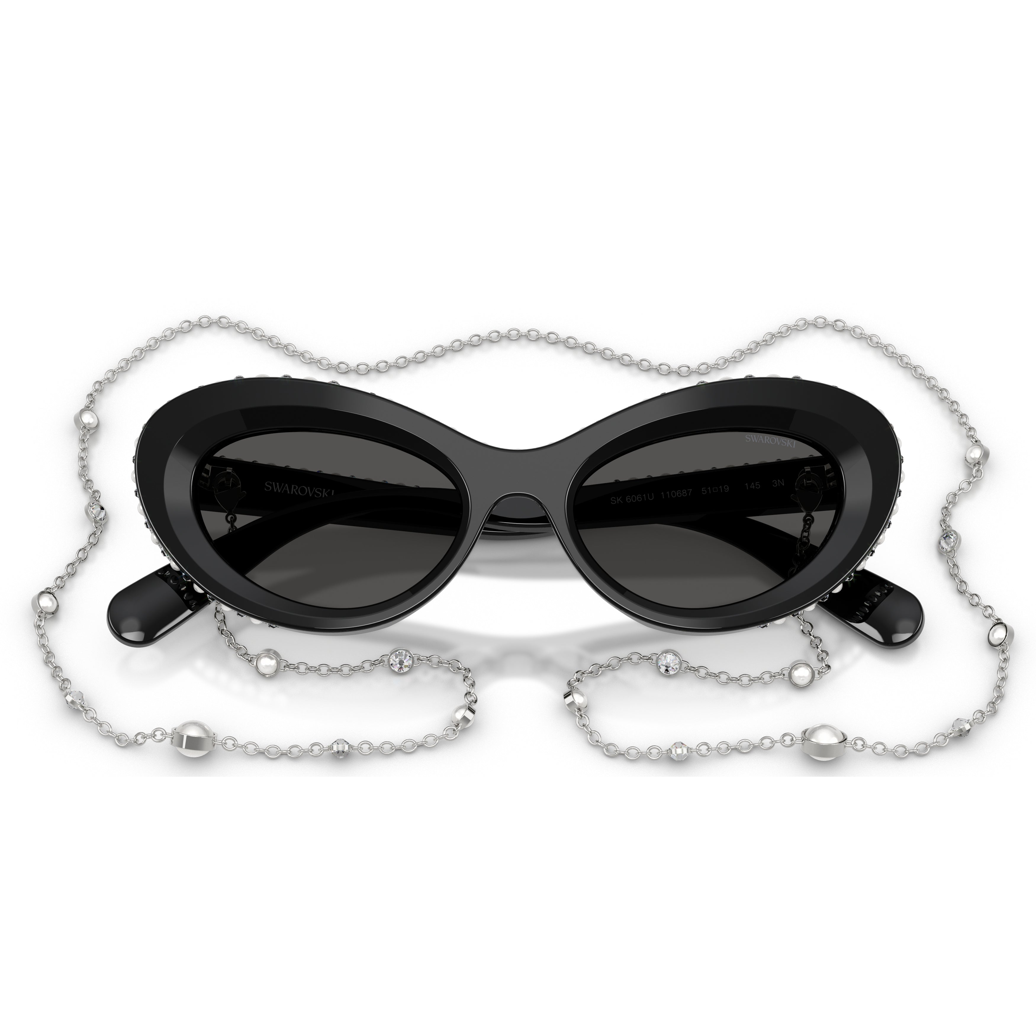 0Sk6061U Cat-Eye Sunglasses with Crystals