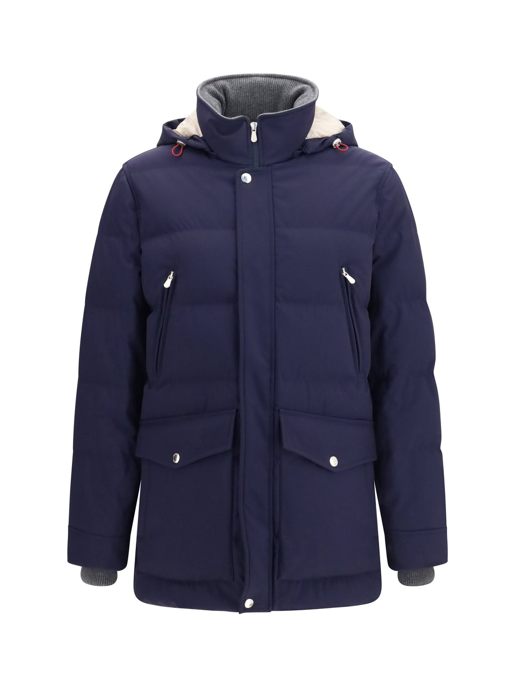 Brunello Cucinelli Men Nylon Hooded Jacket