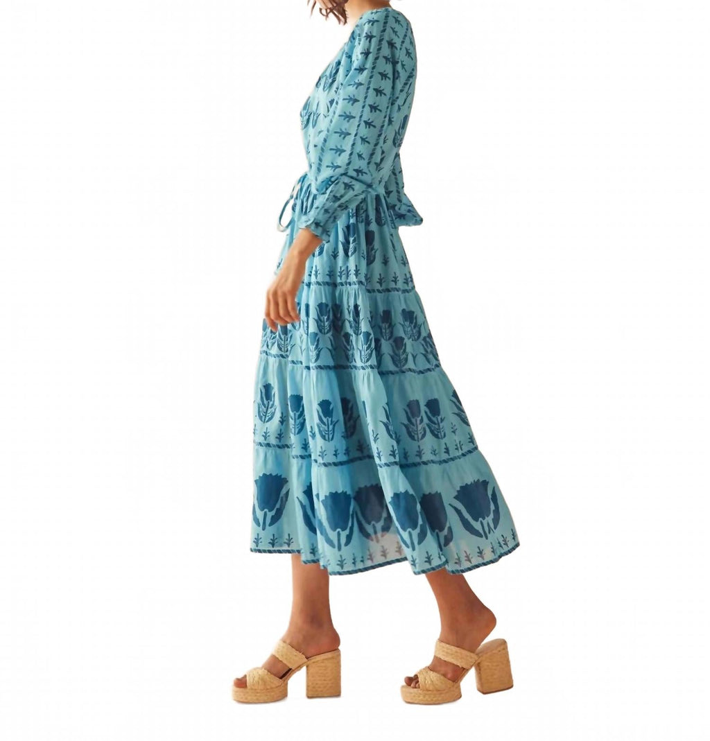 Riviera Midi Dress In Pali Coast