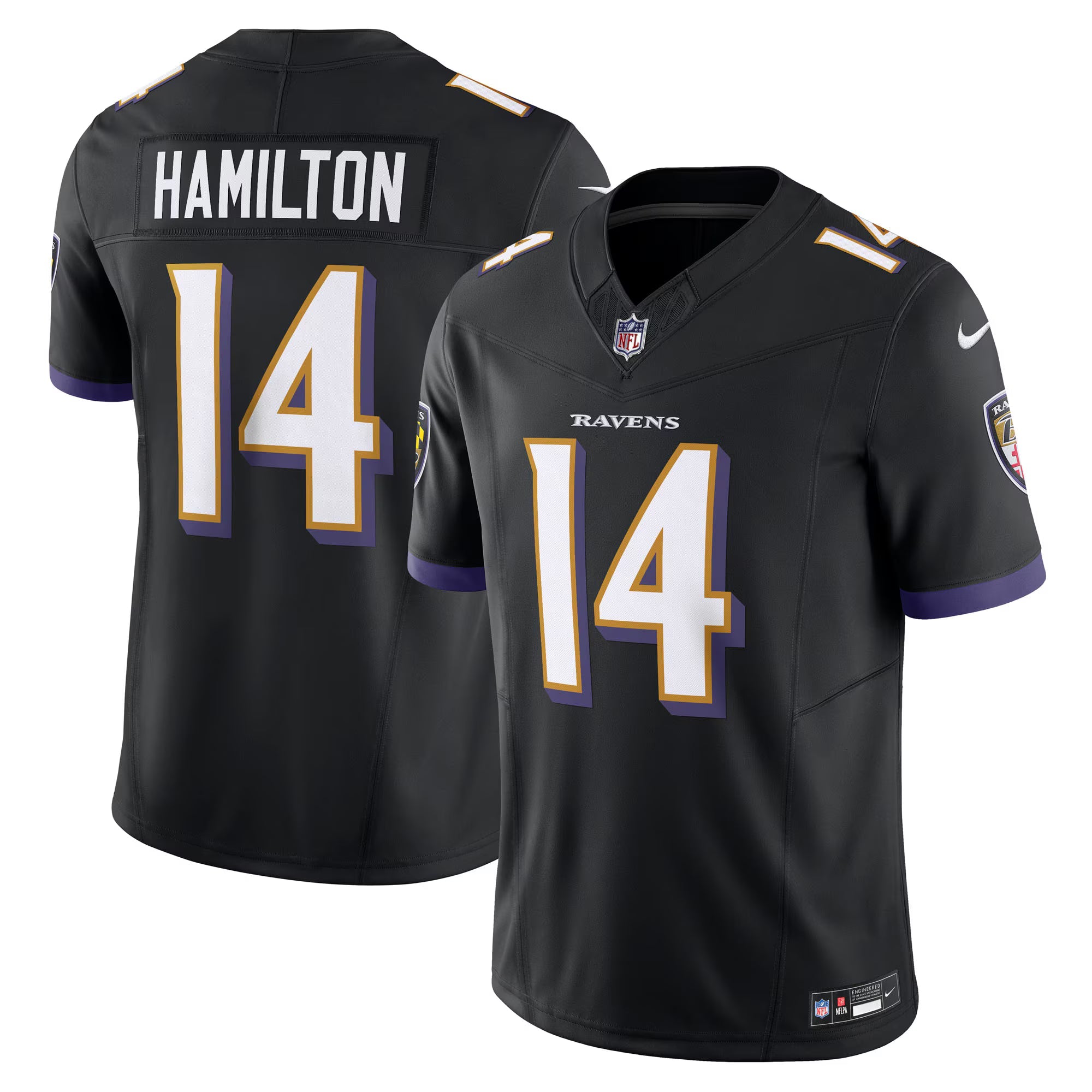 Baltimore Ravens Kyle Hamilton Black Alternate Vapor F.U.S.E. Limited Jersey