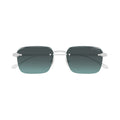Rimless Square Sunglasses With Gradient Lenses And Arrow Motif