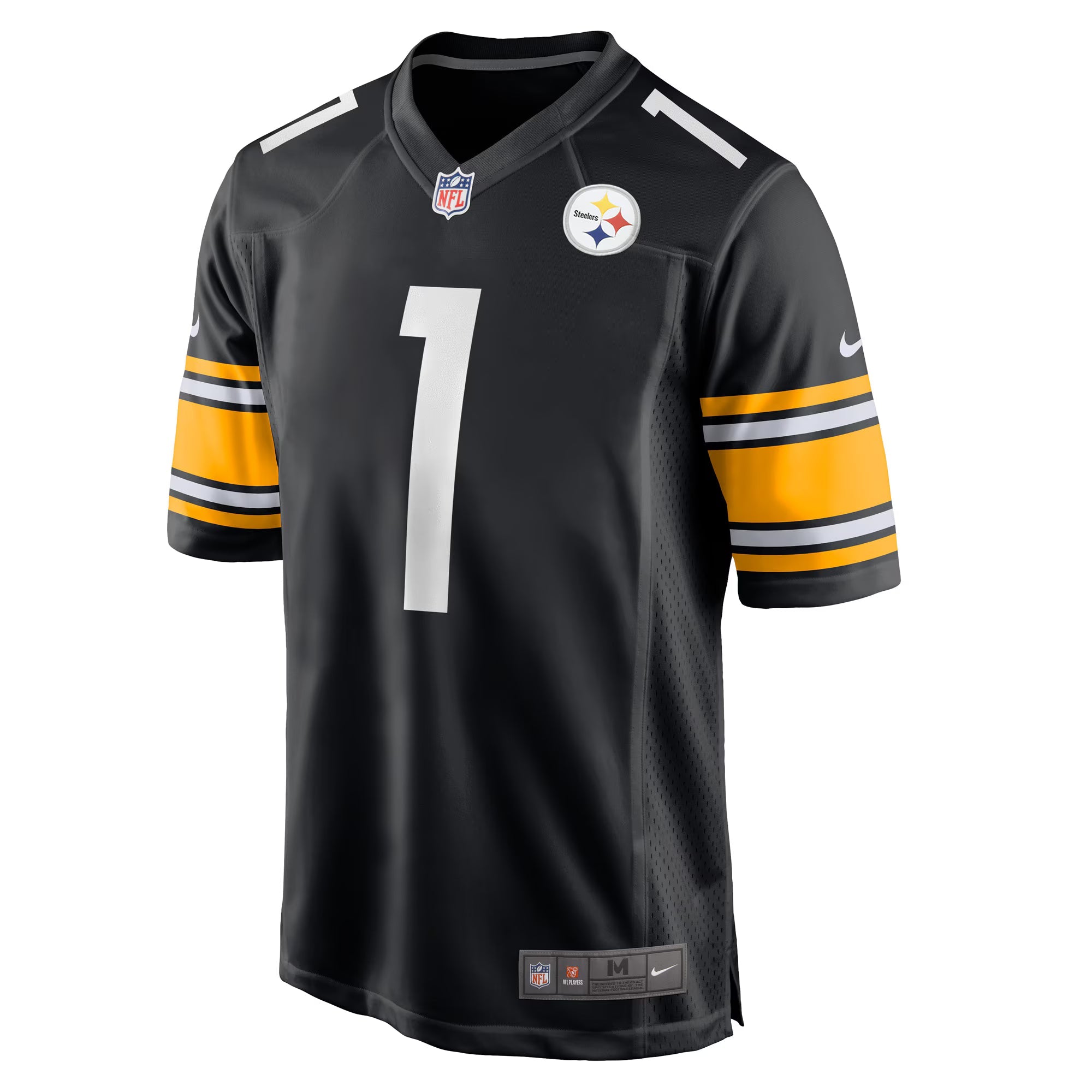 Pittsburgh Steelers Number 1 Groom Black Game Jersey