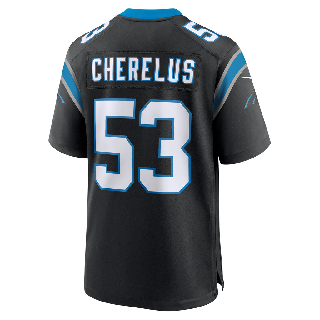 Carolina Panthers Claudin Cherelus Black Team Game Jersey