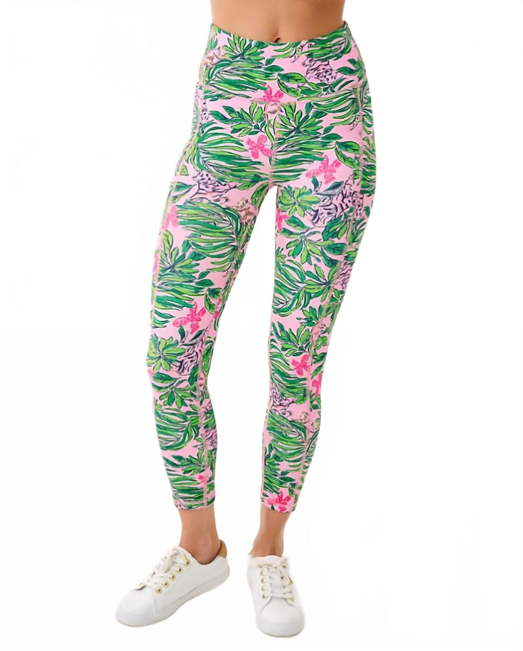 Weekender High Rise Midi Legging In Conch Shell Pink Cross Grain Roaring With Joy