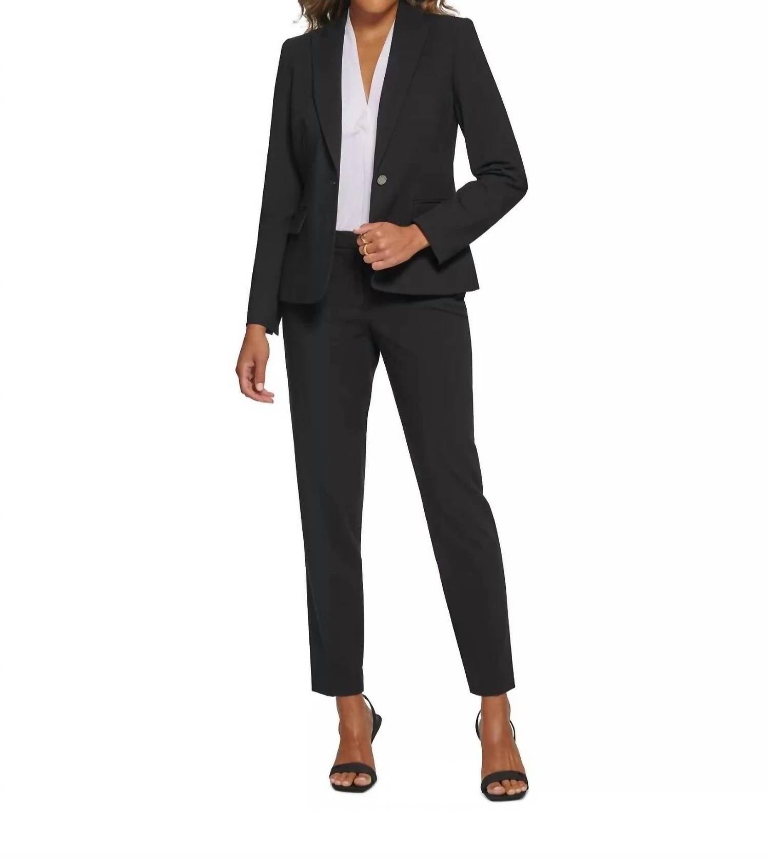 Blazer Tailored Suit Jacket In Black