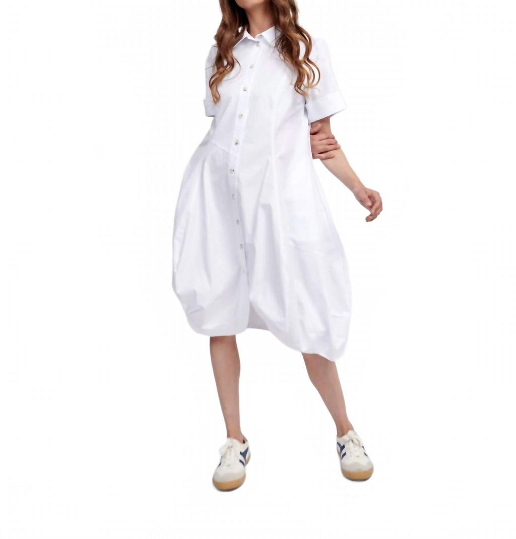 Barb Cotton Shirtdress In White