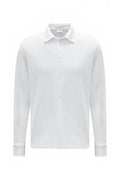 Men's Pique Long Sleeve Shirt In White
