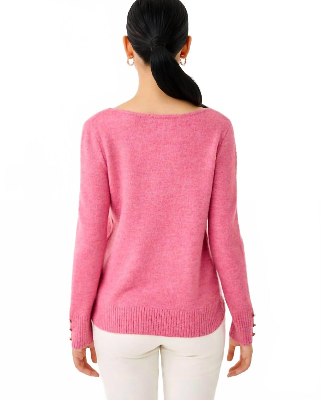 Lola Sequin Sweater In Confetti Pink Metallic