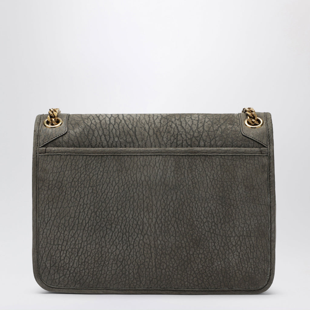 Saint Laurent Niki Crossbody Bag In Zinc Grey Lambskin Leather Women