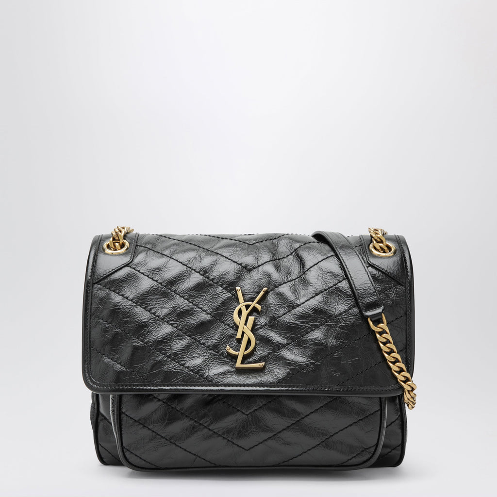 Saint Laurent Niki Medium Vintage Leather Bag In Black Women