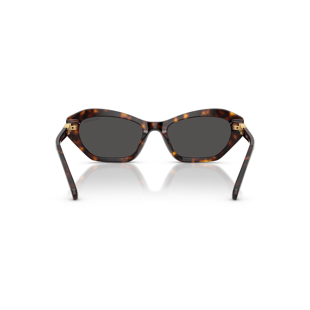 0Sk6048 Angular Tortoiseshell Sunglasses with Crystal Accents