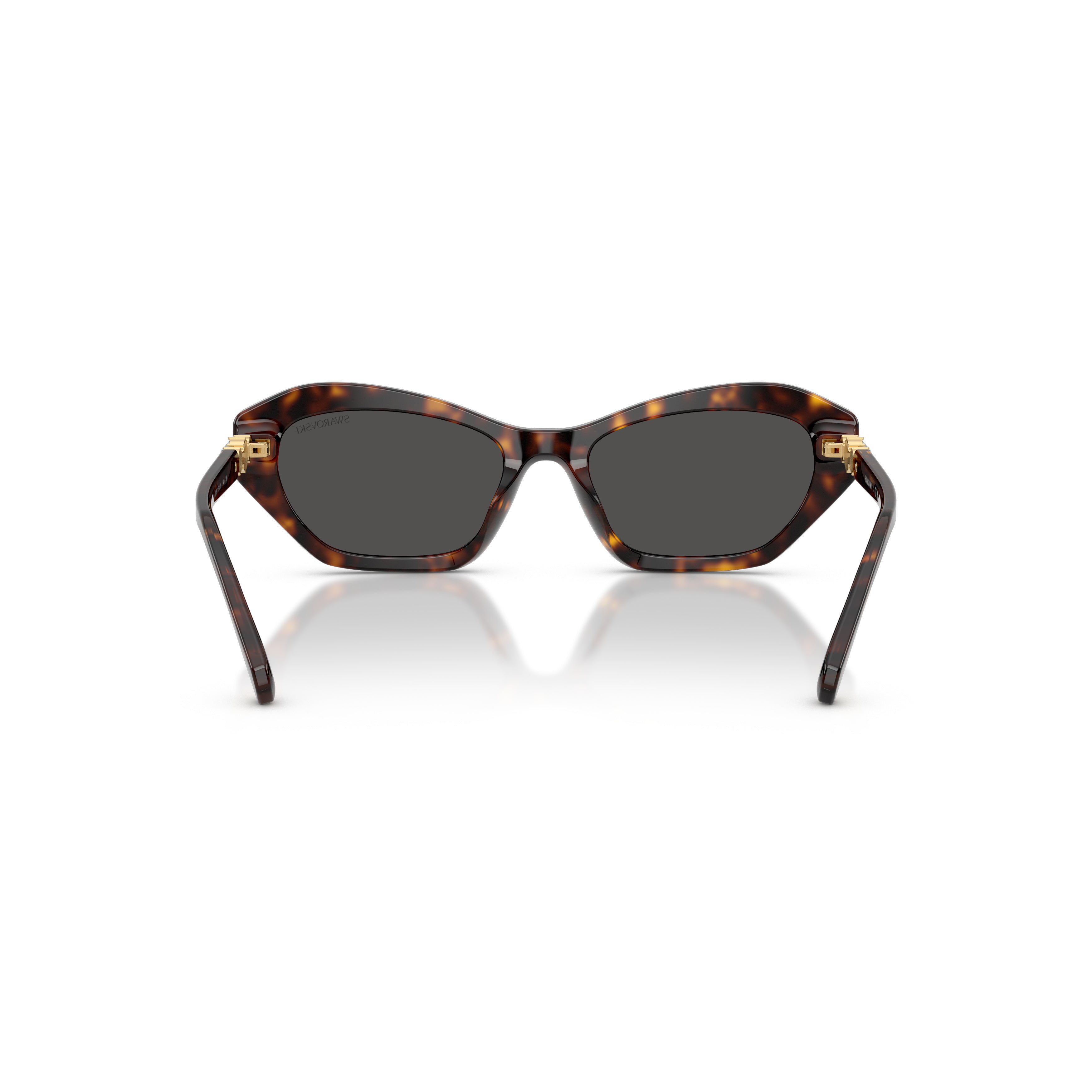 0Sk6048 Angular Tortoiseshell Sunglasses with Crystal Accents