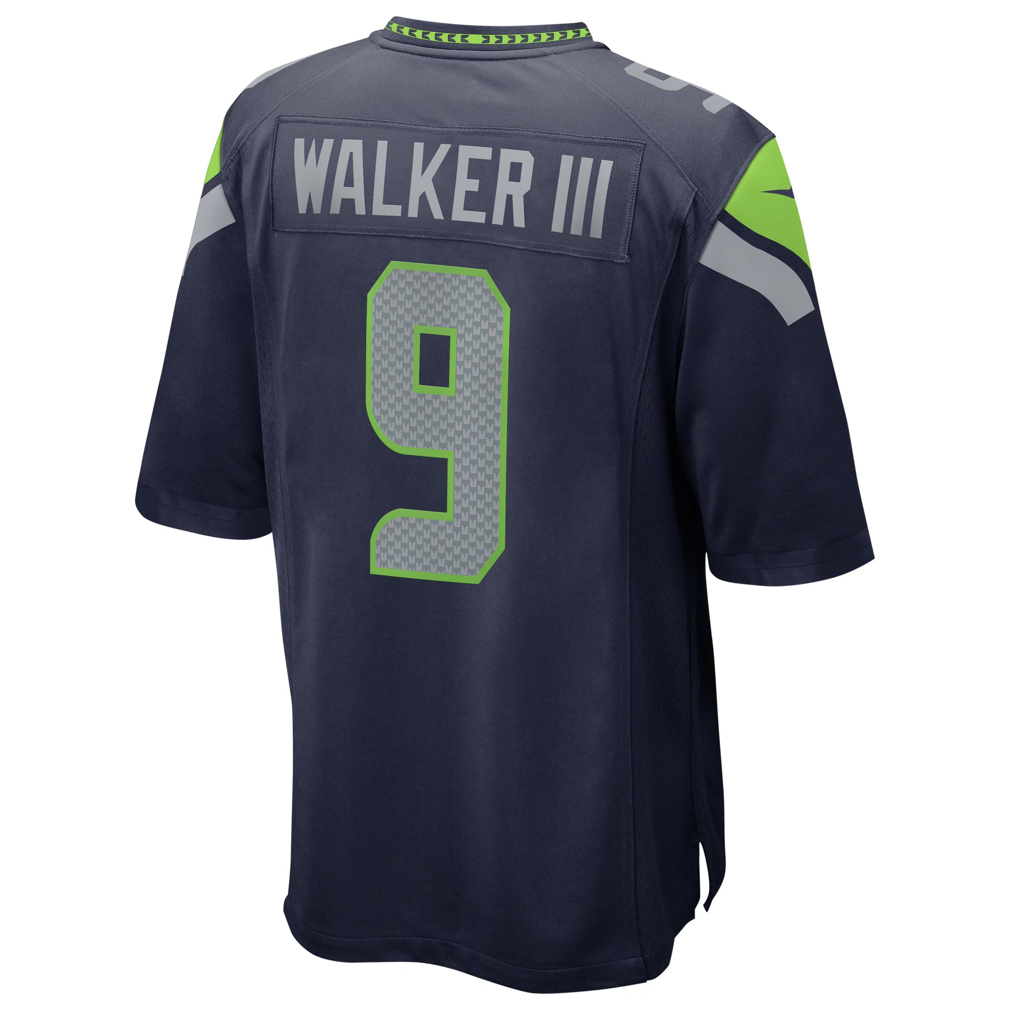 Seattle Seahawks Kenneth Walker III College Navy 50th Season Game Jersey