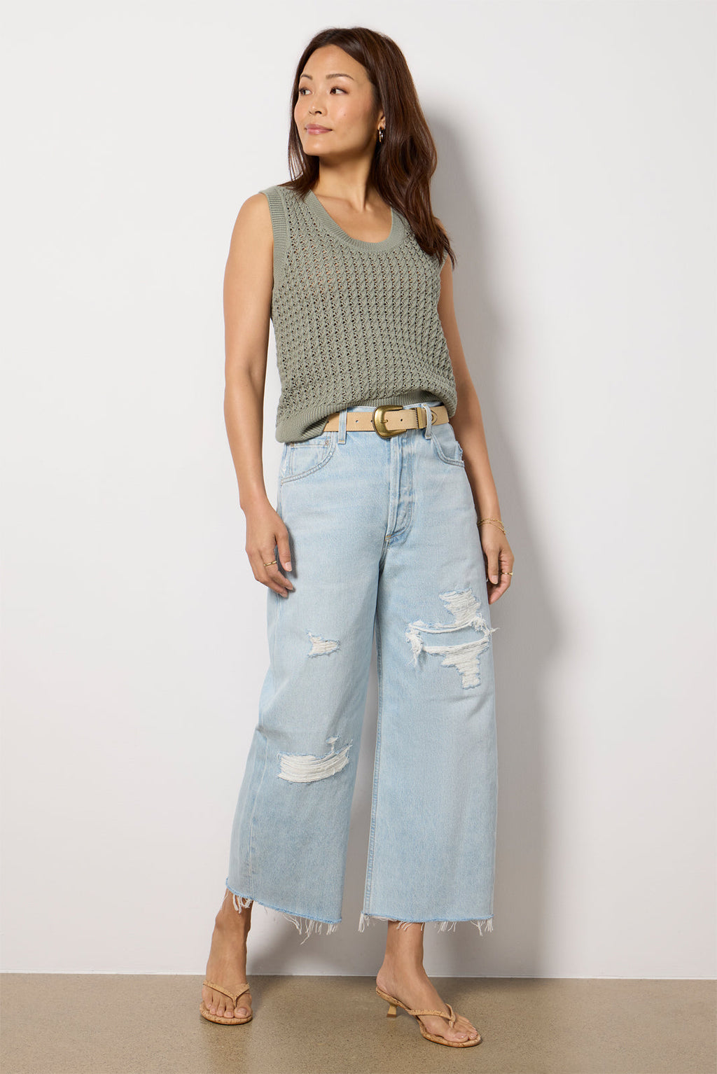 Women's Ferns Open Knit Tank Top