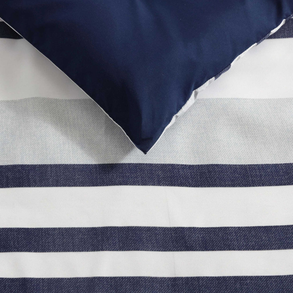 Nautica Palm Coast Stripe Blue Queen Comforter Set