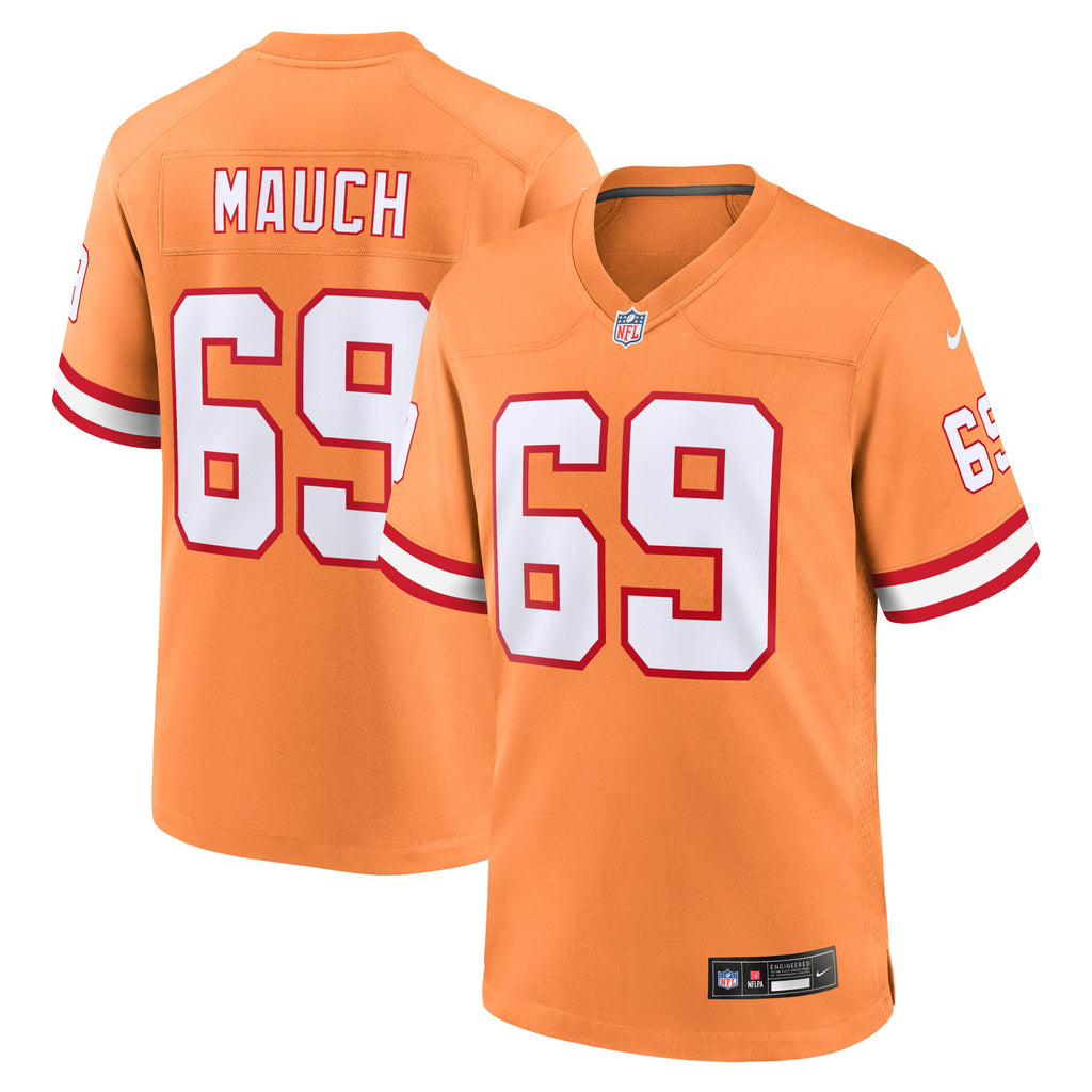 Tampa Bay Buccaneers Cody Mauch Orange Alternate Game Jersey