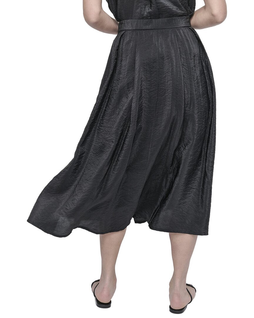 DKNY Tech Poplin Zip Front Skirt