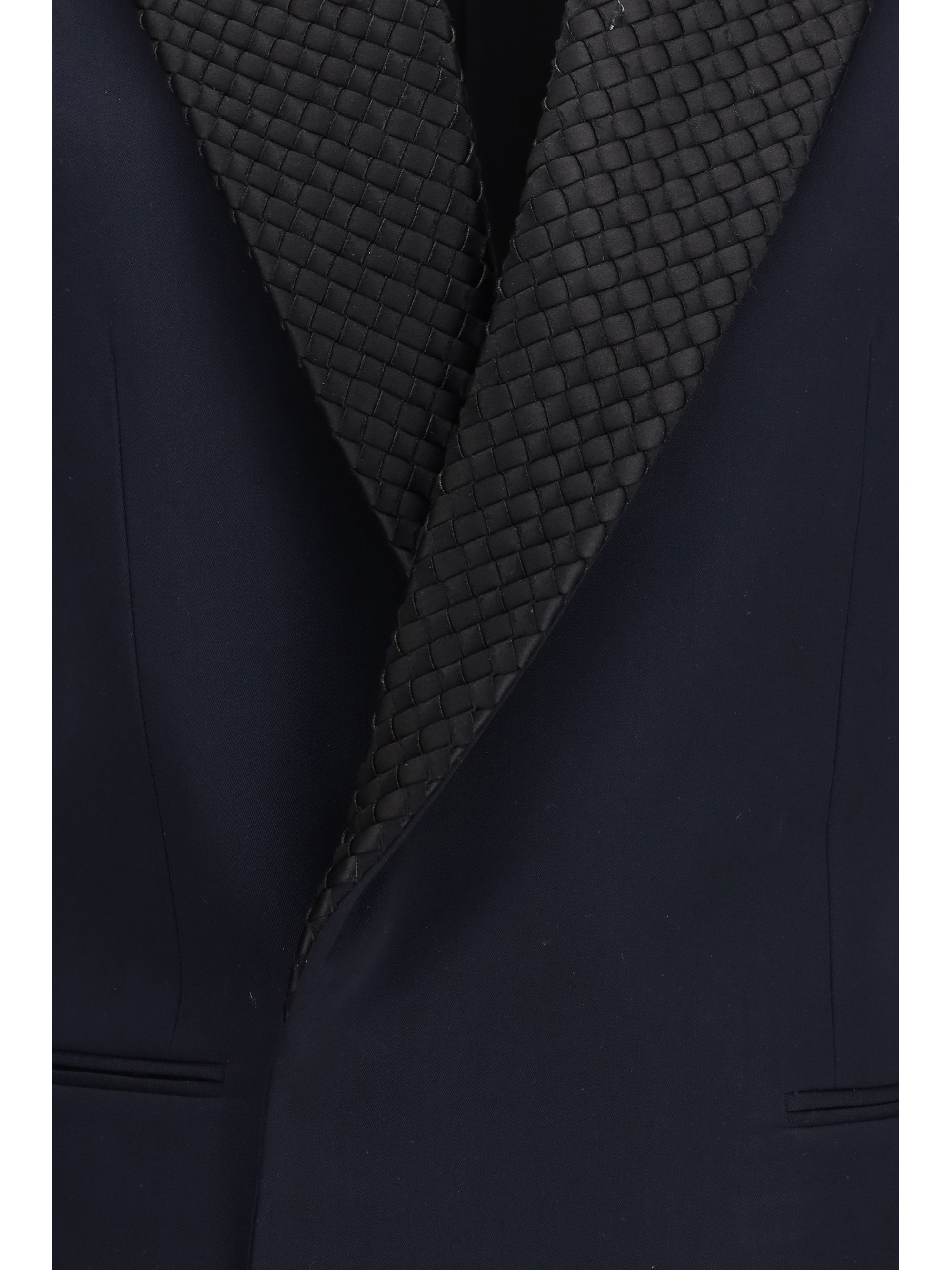 Bottega Veneta Women Single Breasted Jacket With Intrecciato Motif