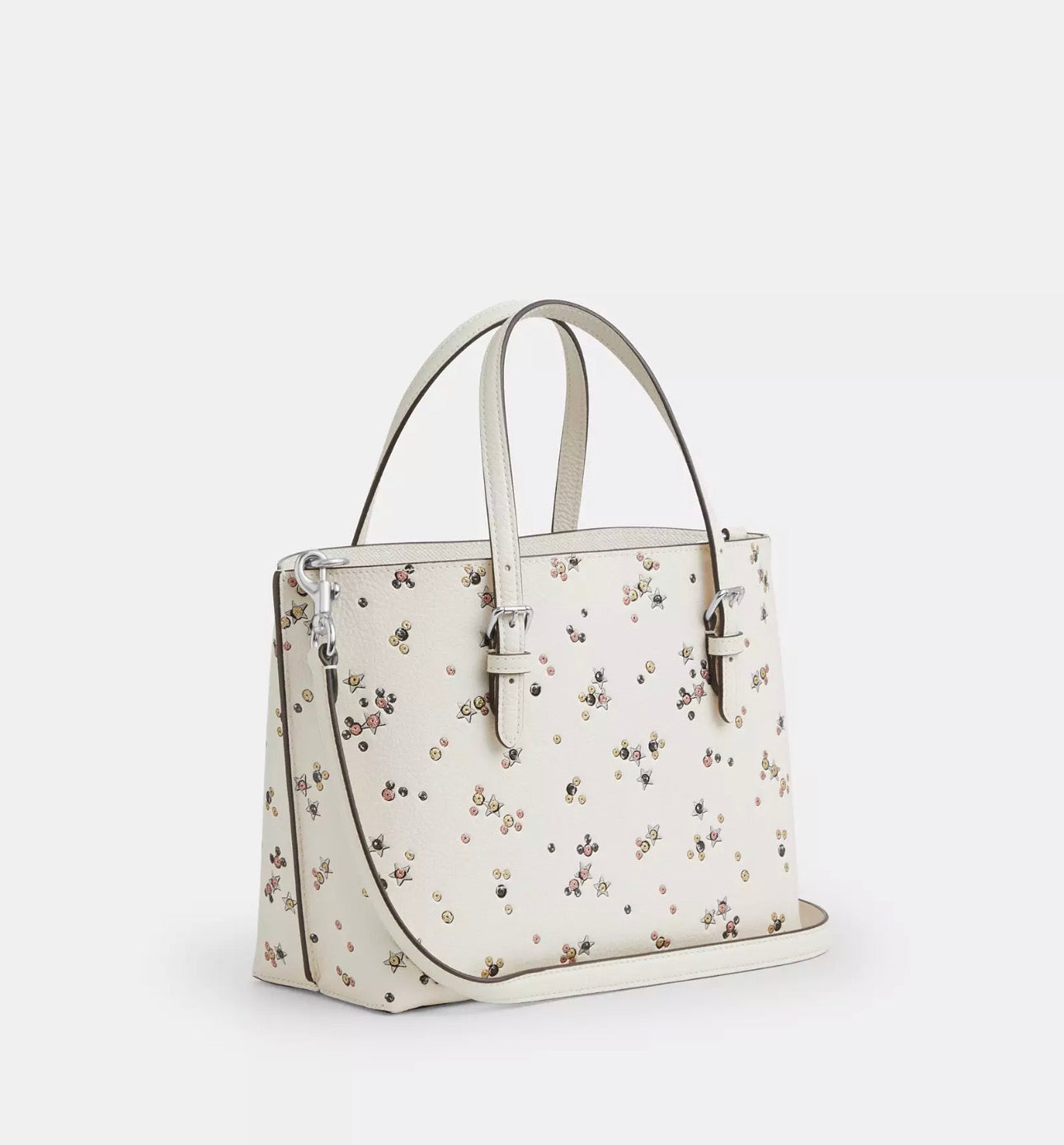 NWT Coach Leather Mollie Tote Bag 25 With Star Print