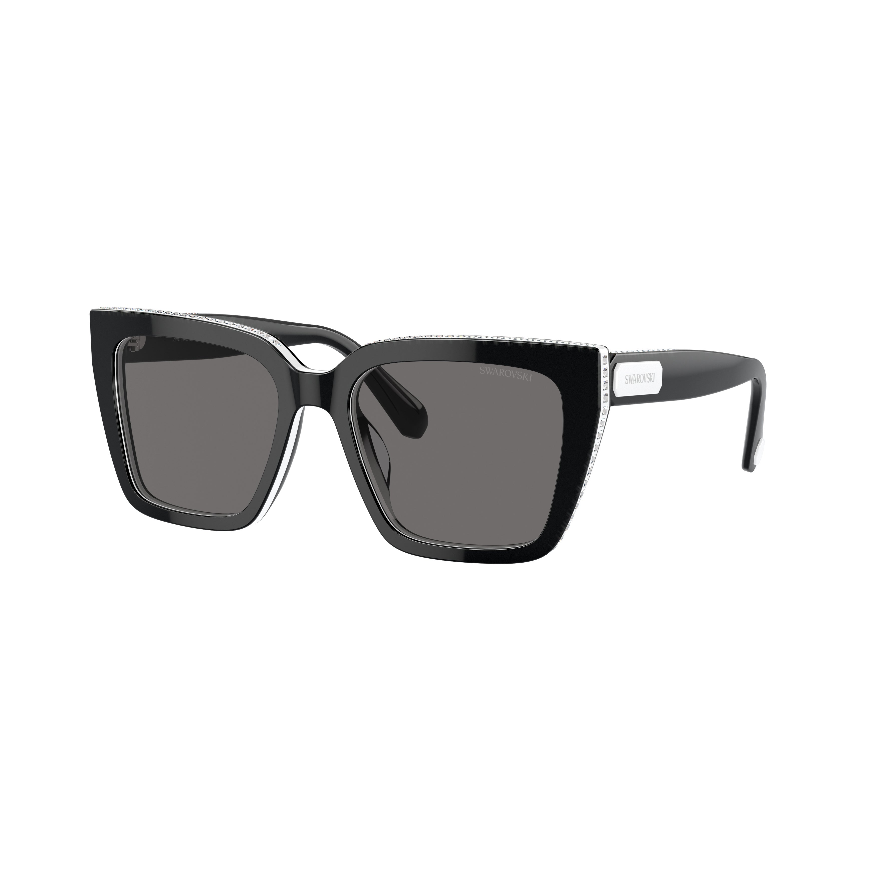 0Sk6013 Oversized Square Frame Sunglasses with Crystal Accents