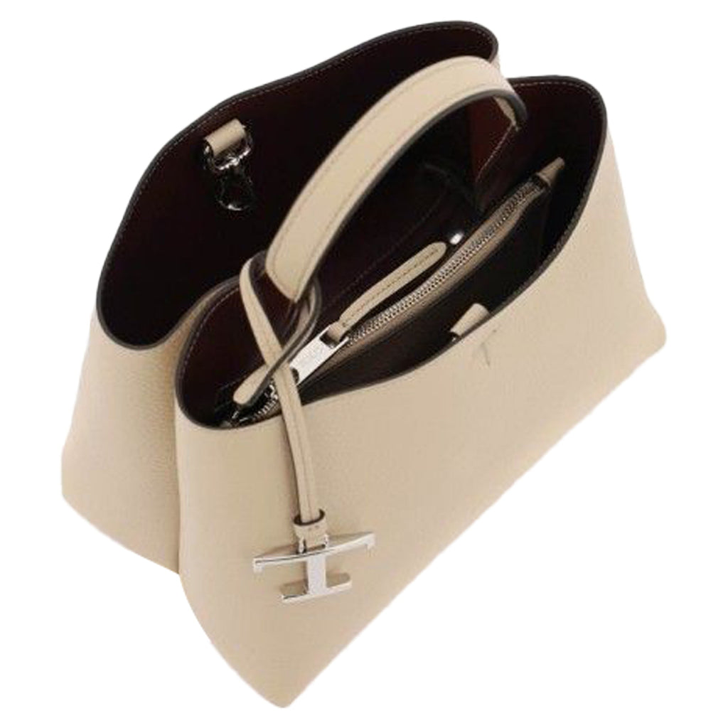 Timeless Metal Micro Tote Bag Beige Stamp: Qri
