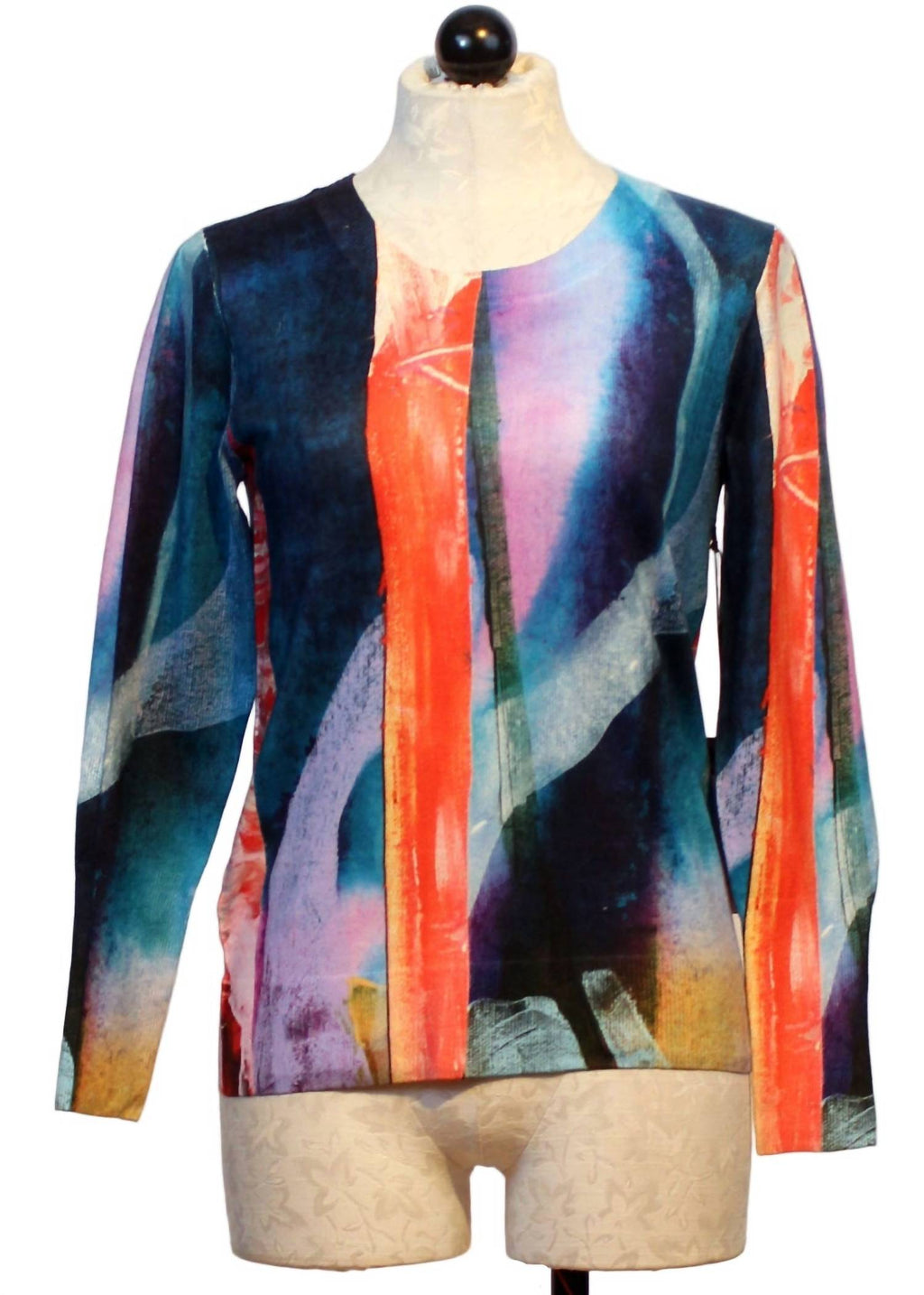 Women's Crossings On Crossings Sweater Top In Multicolor