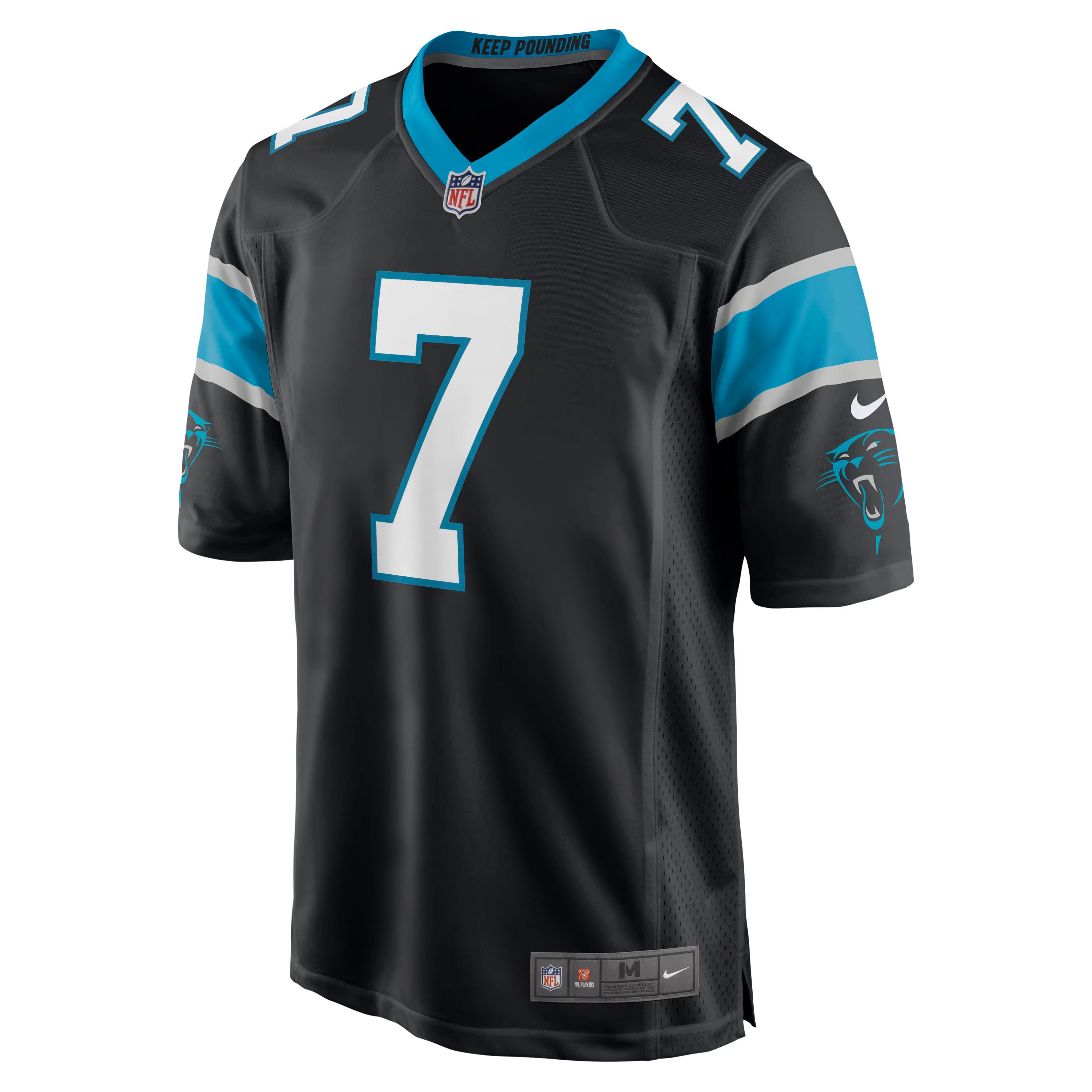 Carolina Panthers Steve Beuerlein Black Retired Player Jersey