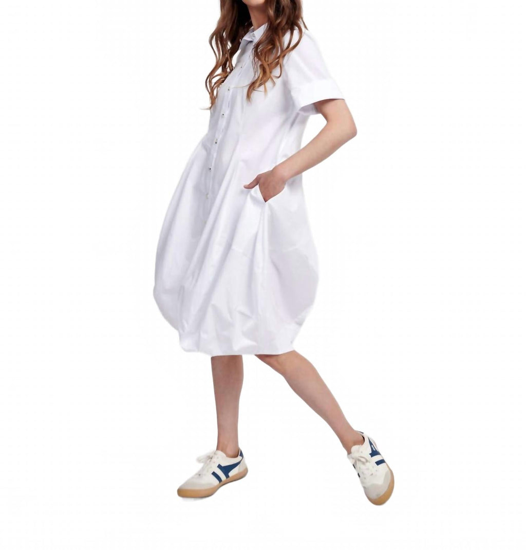 Barb Cotton Shirtdress In White
