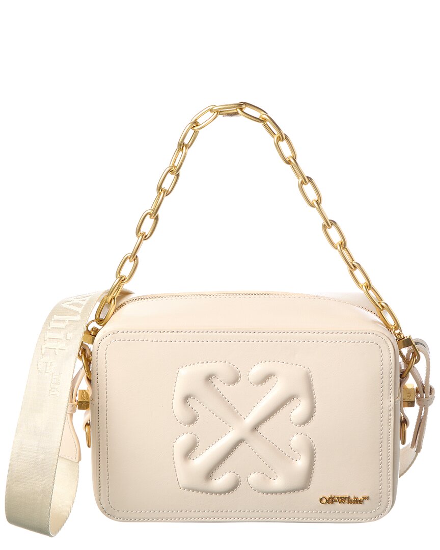 Off-White Medium Leather Camera Bag
