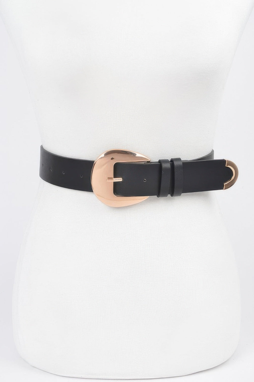 Faux Leather Metal Buckle Belt