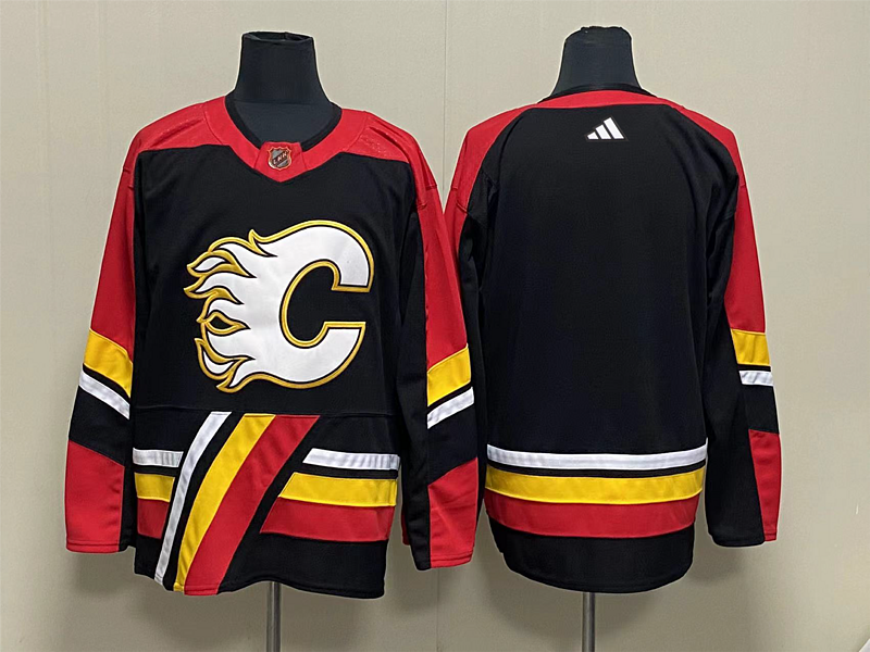 Men's Calgary Flames Black Blank jersey