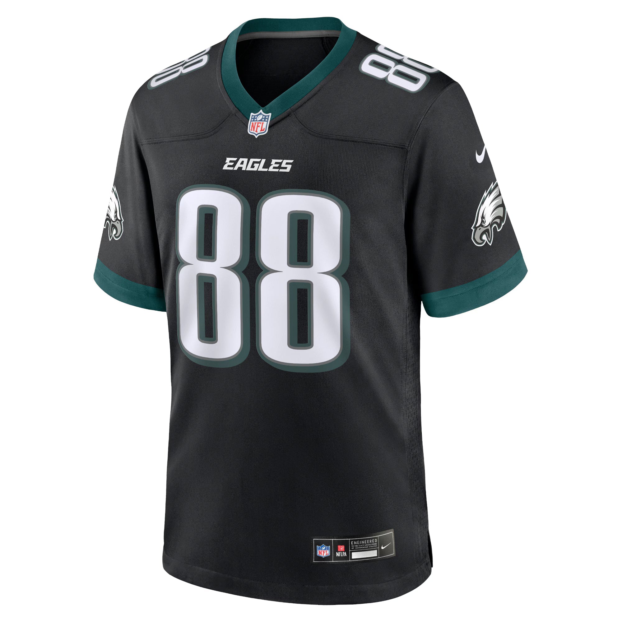 Philadelphia Eagles Dallas Goedert Black Alternate Game Jersey