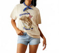 Women's Heritage Top In Ancient Scroll