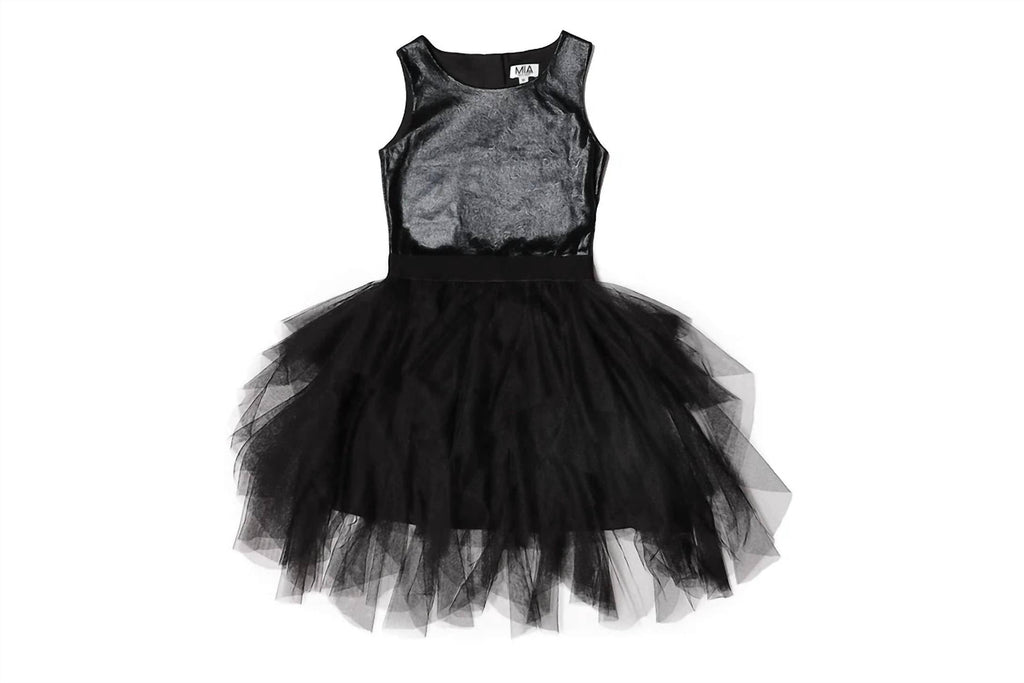 Cascade Dress In Black