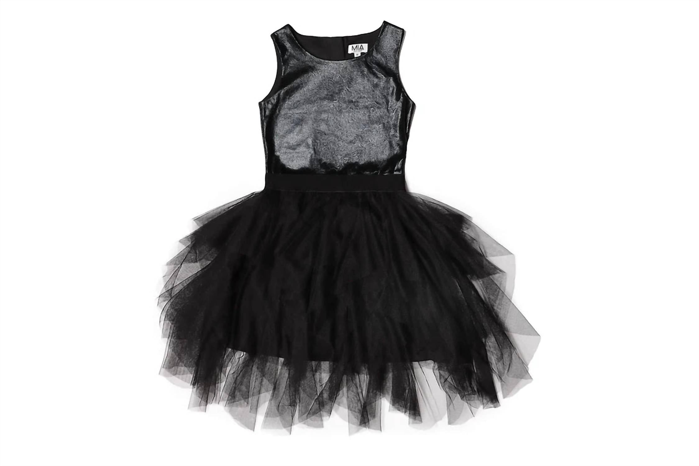 Cascade Dress In Black