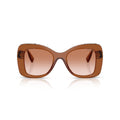 0Sk6062U Translucent Brown Acetate Sunglasses with Crystal Accents