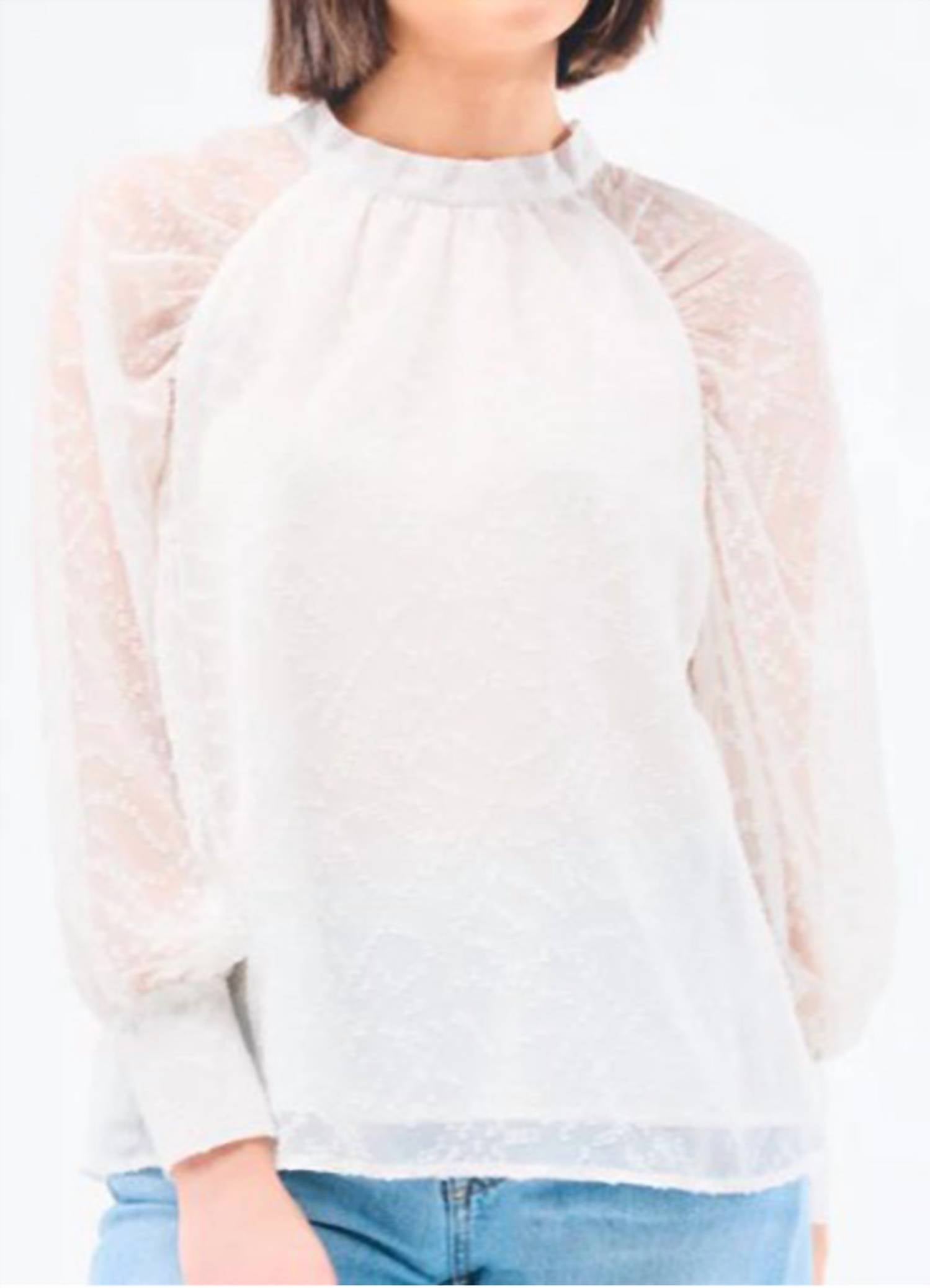 Veronica Raglan Sleeve Top In Marshmallow