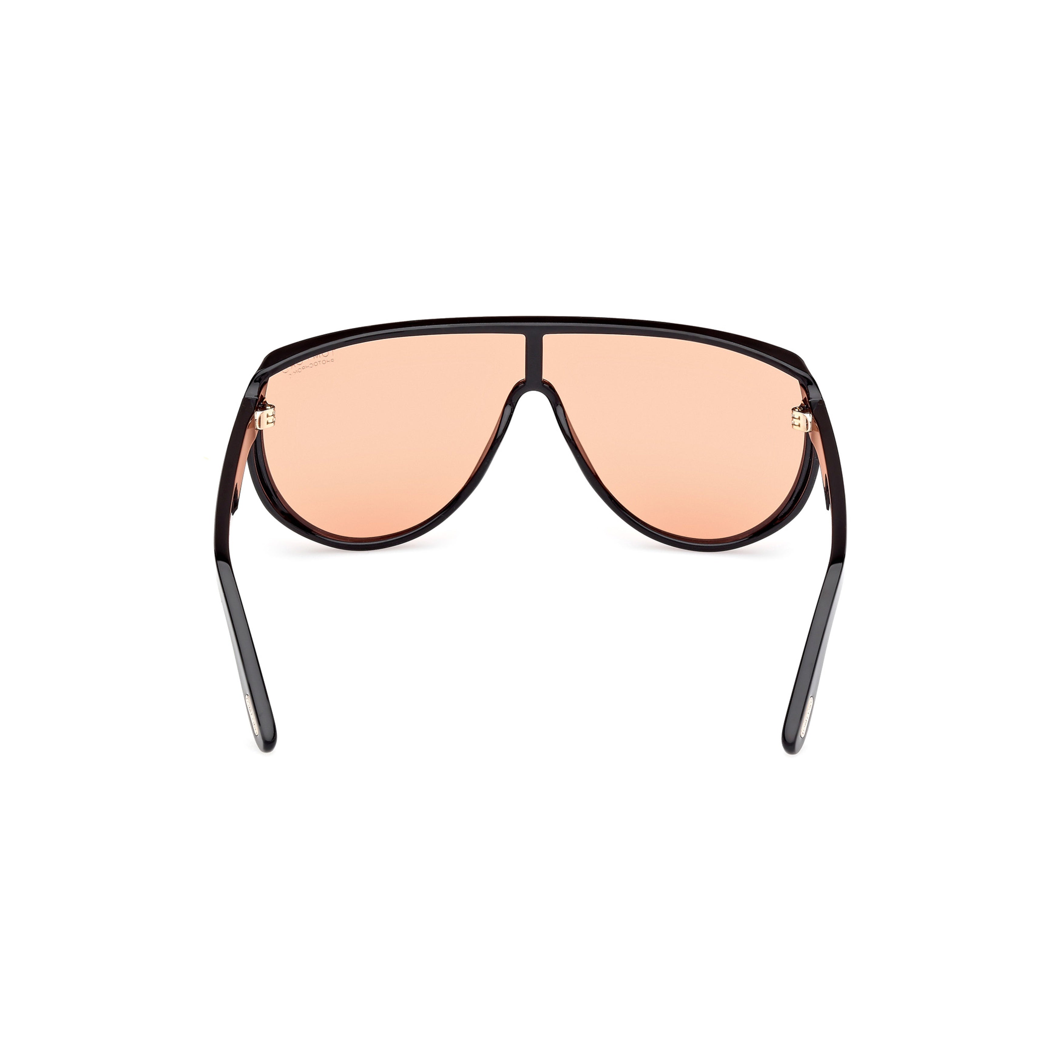 Aviator Sunglasses With Amber Tinted Lenses And Gold Accents