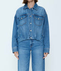 Bibi Blouson Jean Jacket In Blue