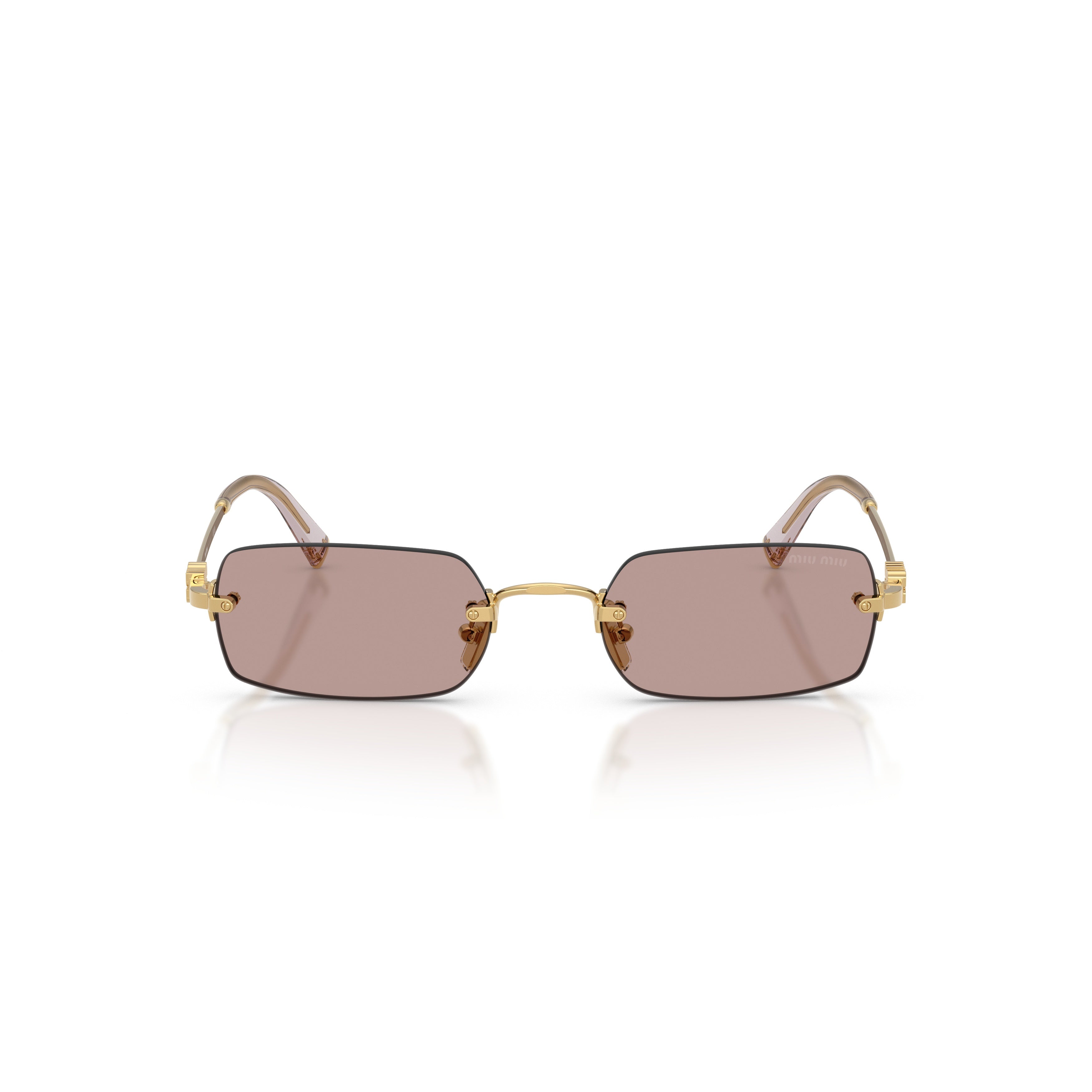 0mu B50s Rimless Rectangular Sunglasses
