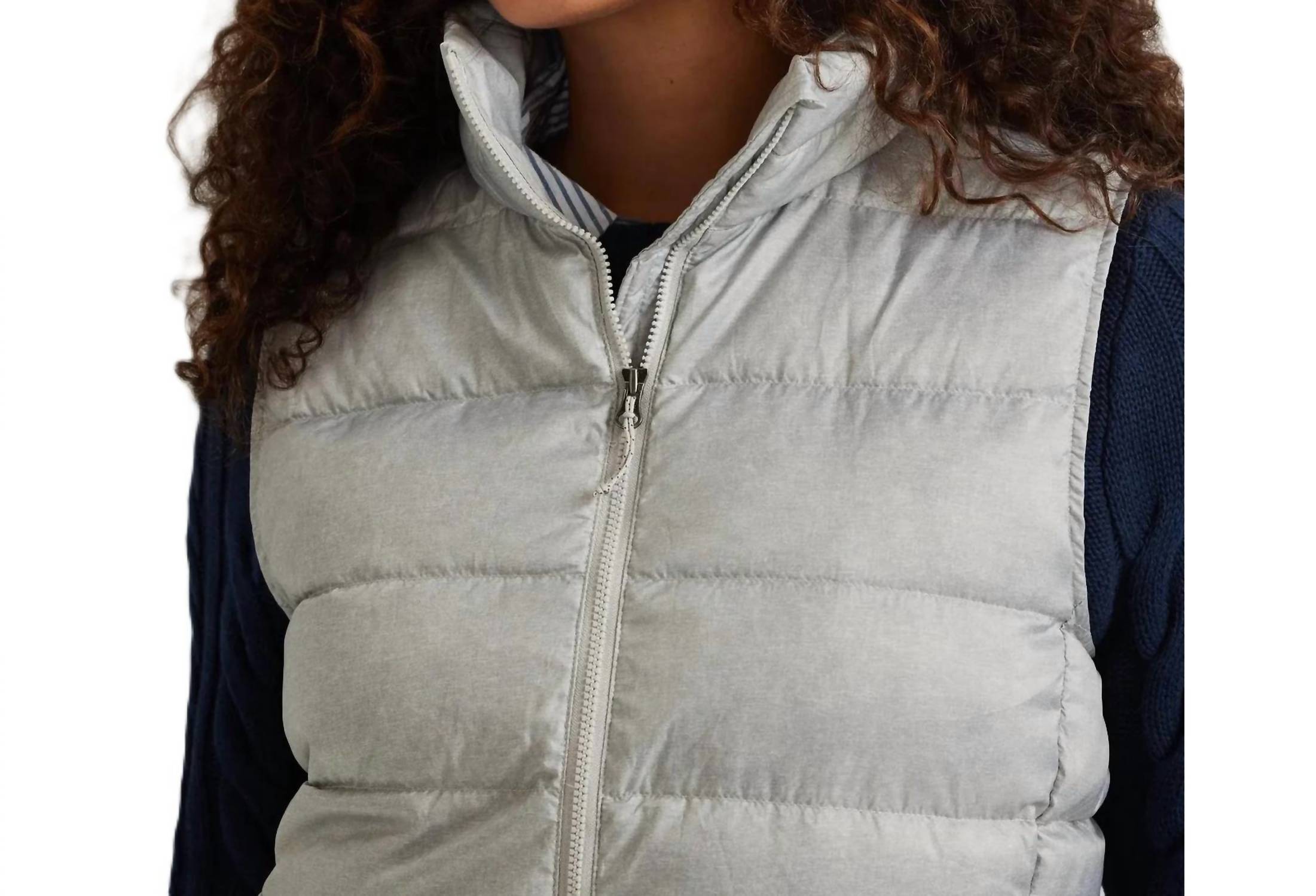 Cirruslite 650Fp Down Zip Up Puffer Vest In Gray