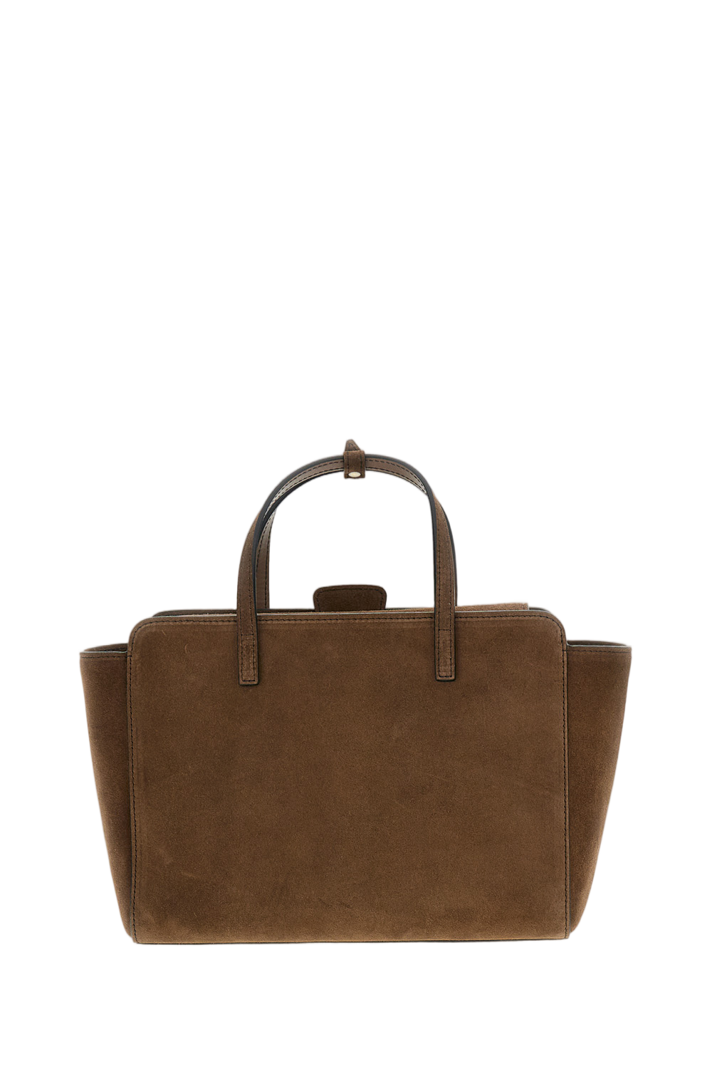 Brown Flap M Suede Shoulder Bag