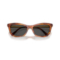 0Sk6057 Rectangular Tortoiseshell Acetate Sunglasses with Gold-tone Temples