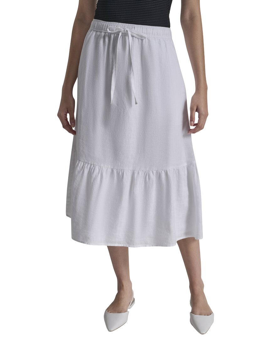 DKNY Pull On Linen Skirt