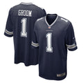 Dallas Cowboys Number 1 Groom Navy Game Jersey