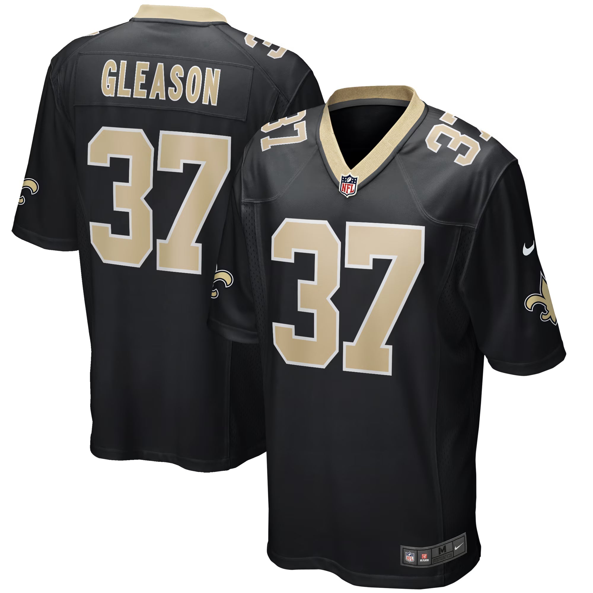 New Orleans Saints Steve Gleason Black Game Retired Player Jersey