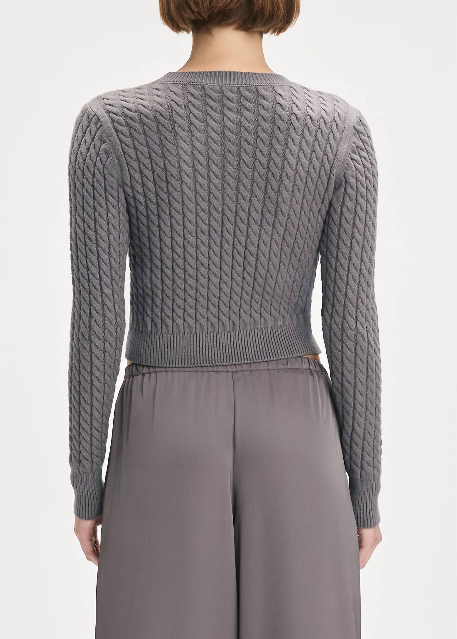 Feel Good Sweater Top In Grey Shadow