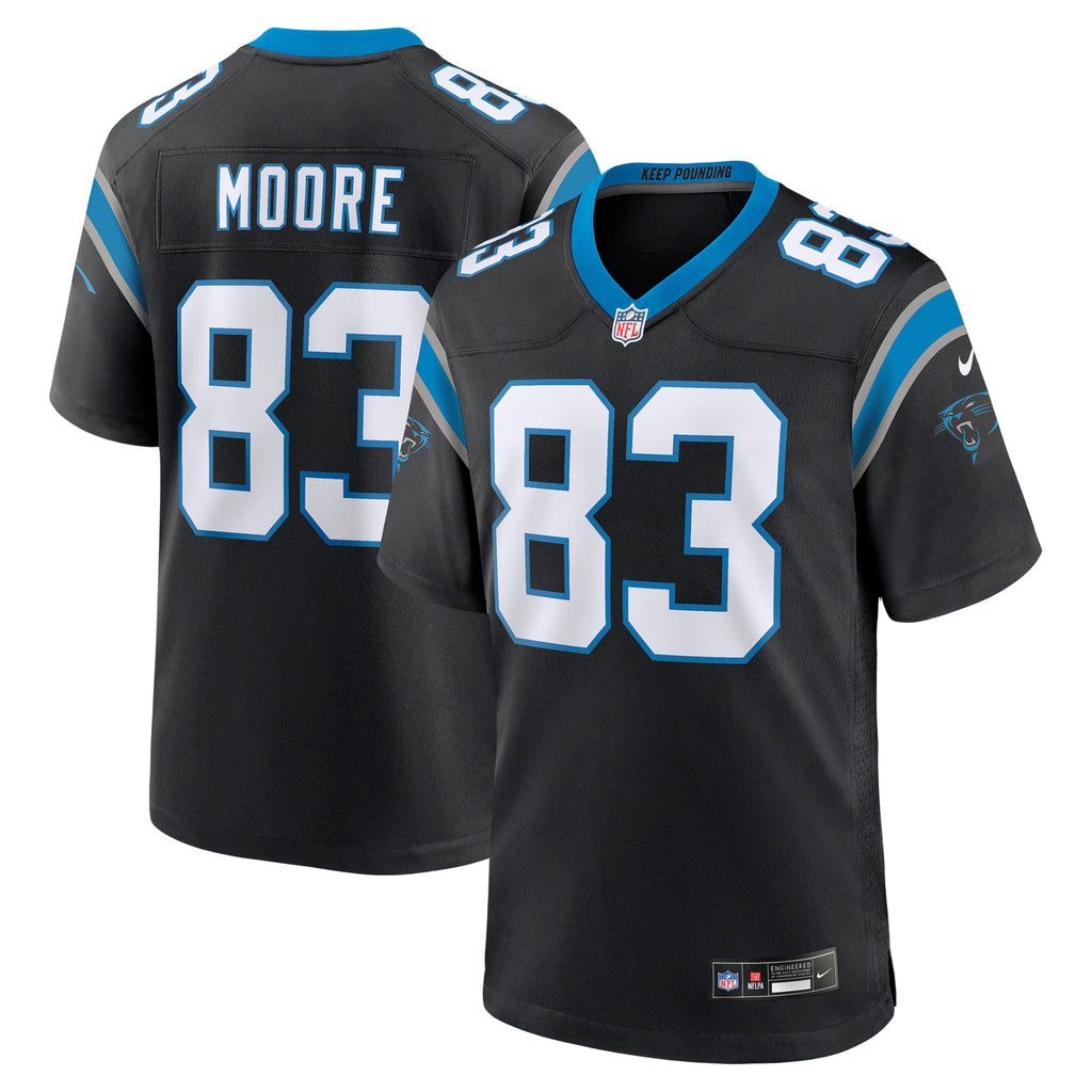 Carolina Panthers David Moore Black Game Jersey
